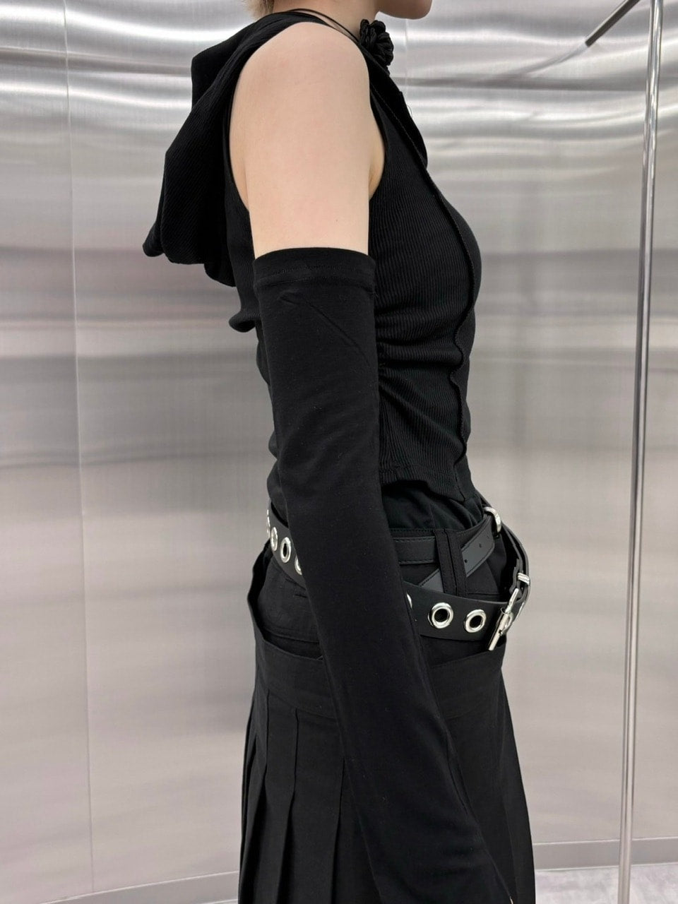 受注制【nmtc +】simple sleeveless hoodie (3color)