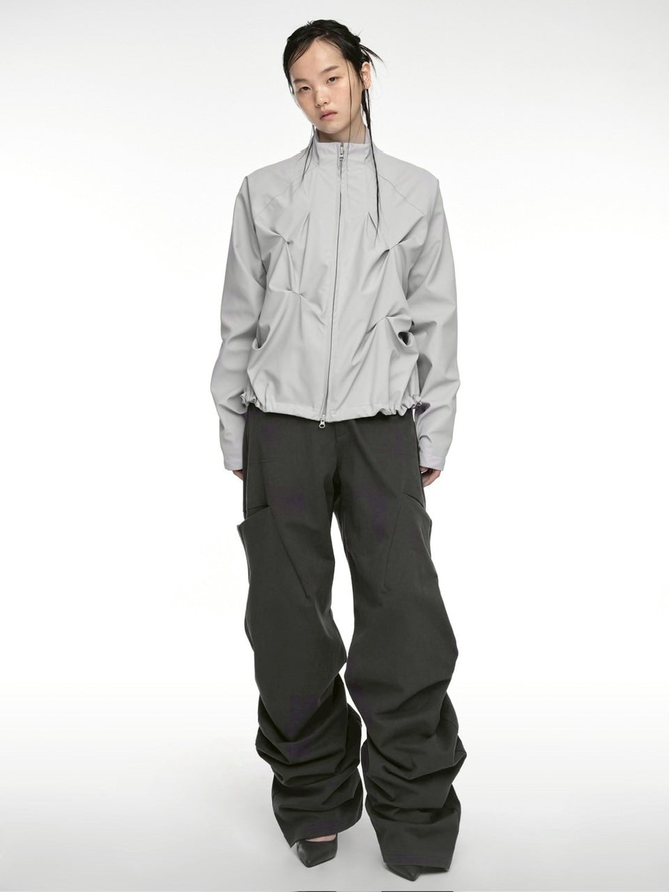 【NACHE】PINTUCK WIND BREAKER (UNISEX)