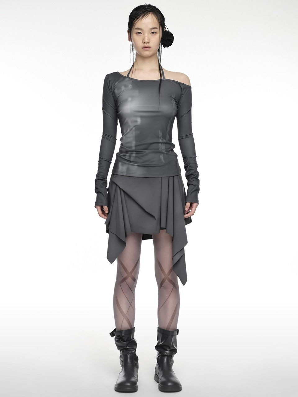 【NACHE】HALTER SLIM FIT LONG SLEEVE