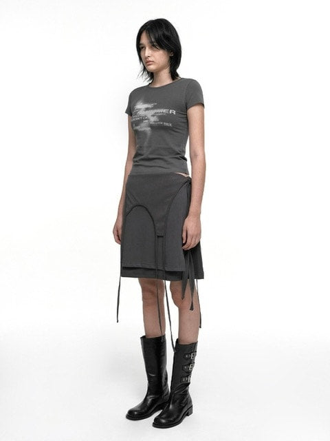 【NACHE】SHIMMER CROP T-SHIRT