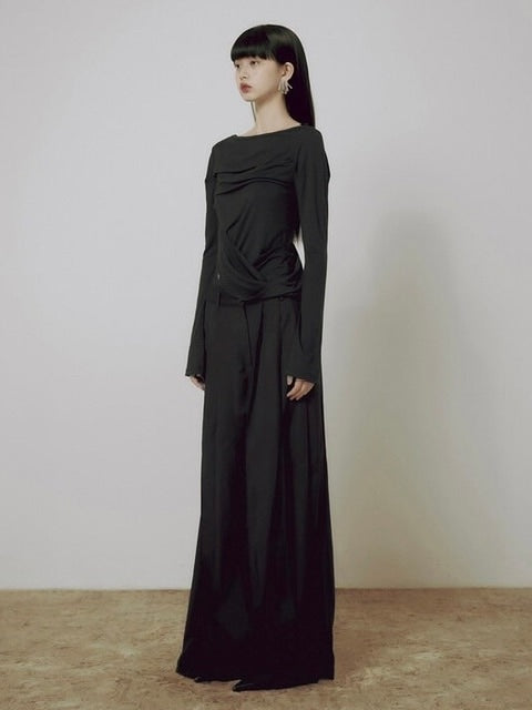 【FLAREUP】Drape Layered Long Sleeve
