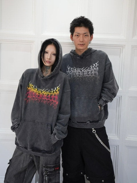 【LOVE KILLER】Graphic black letter logo hoodie