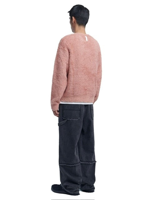 【NOMANUAL】CROPPED HAIRY KNIT 2 / 【ノーマニュアル】クロップドヘアリー長袖ニット