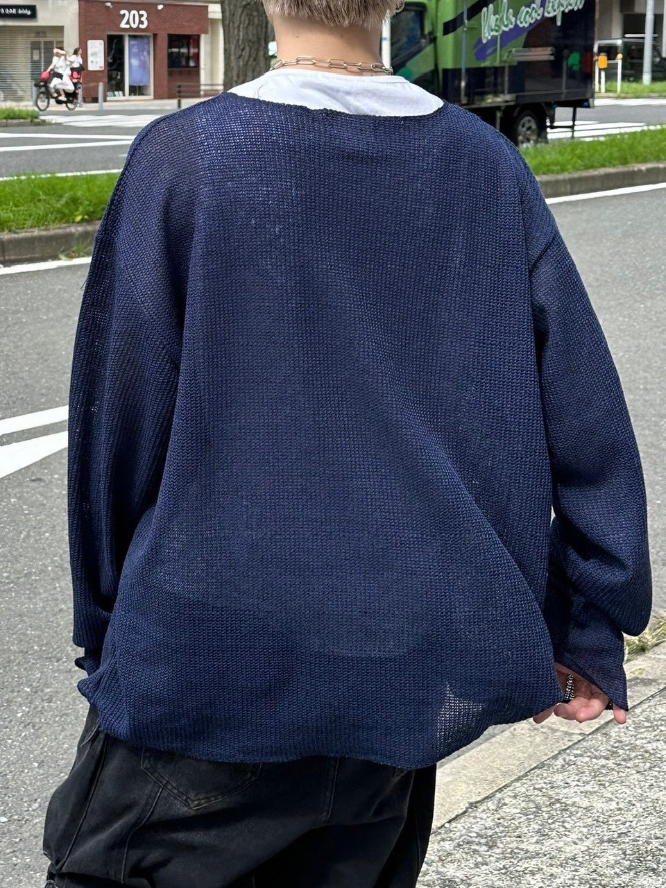 受注制【Chikashitsu +】wide neck light knit (4color)