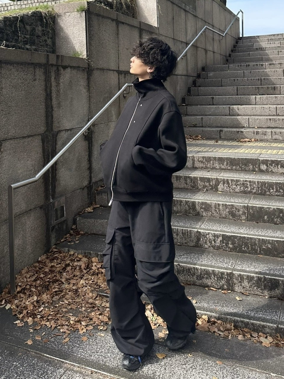 受注制【youll】high neck zip up sweat (2color)