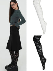 【Uglyshadow】FLOWER LACE PANTYHOSE