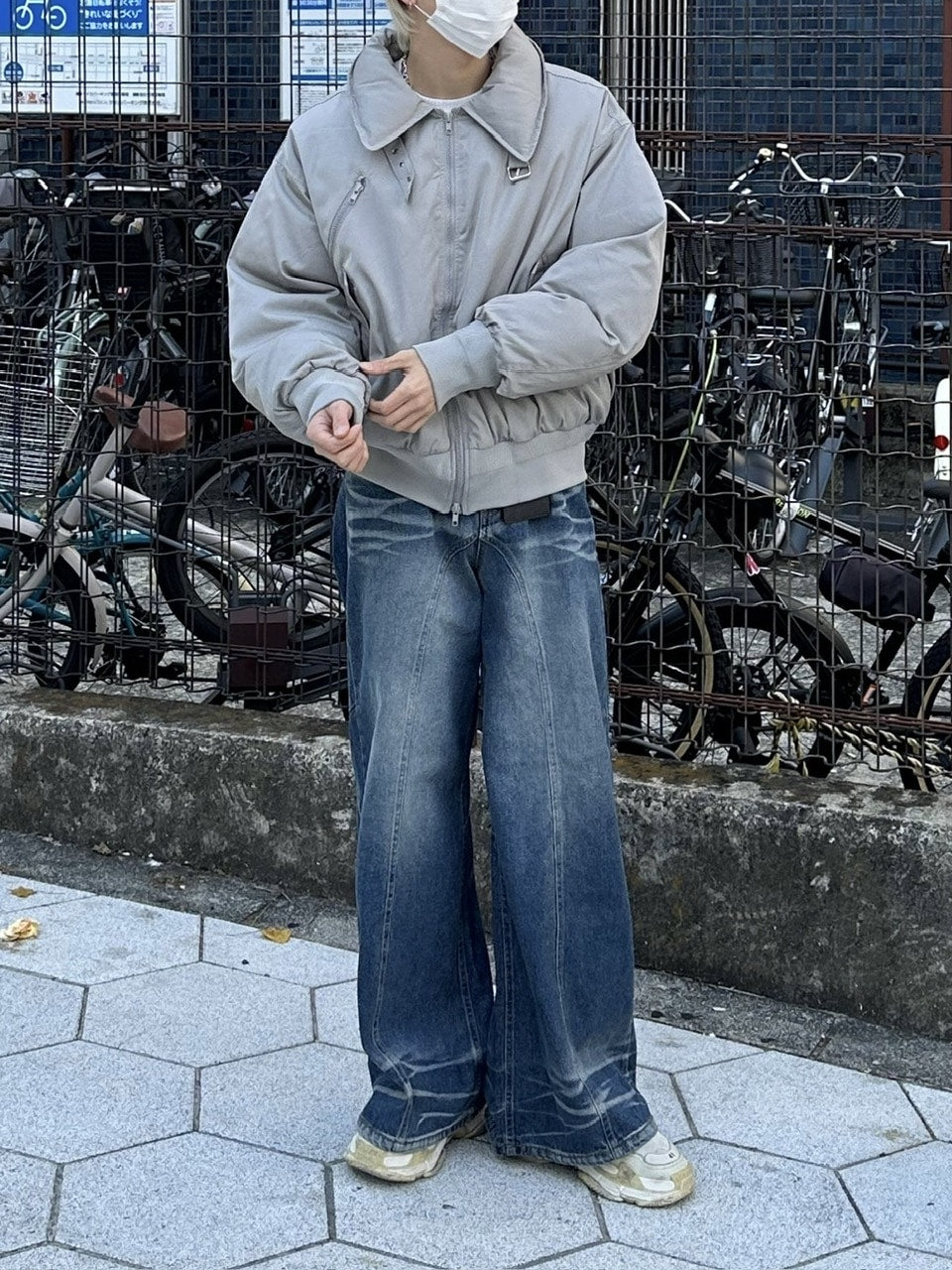 大阪店WEB限定【Chikashitsu +】stand neck padding jacket (2color)