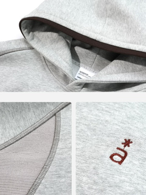 【ARCH by ROARINGWILD】Patchwork Fleece Hooded Sweatshirt