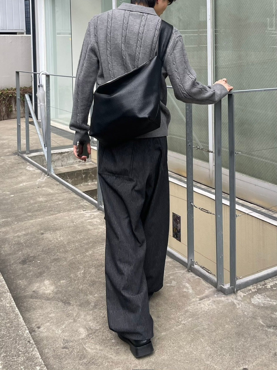 受注制【Chikashitsu +】cable lib knit cardigan (3color)