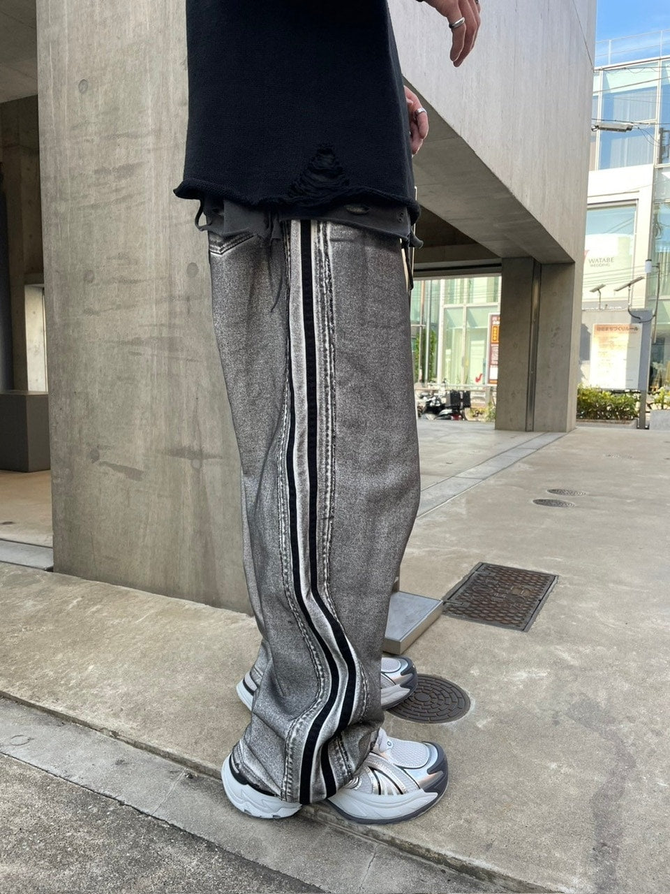 受注制【nmtc +】side line wash denim pants (2color)