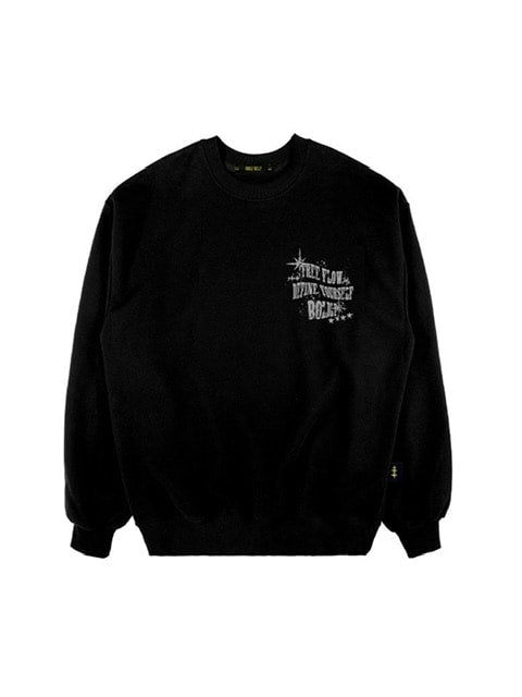 HOLY NUMBER 7】Oversized Hip Hop fit lettering graffiti sweatshirt