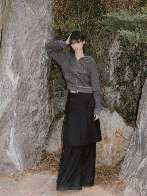 【FLAREUP】Layered Zip Hoodie / 【フレアアップ】レイヤードジップパーカー