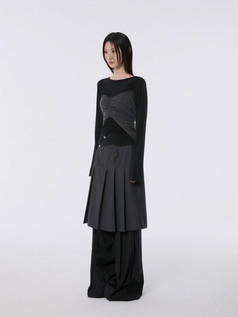 【FLAREUP】Bustier Layered Long Sleeve / 【フレアアップ】ビジターレイヤード長袖Ｔシャツ