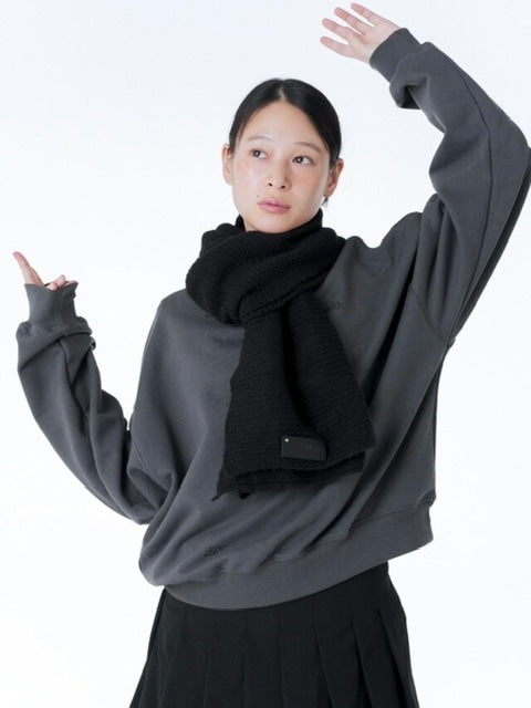 【Miseki seoul】Patch knit muffler