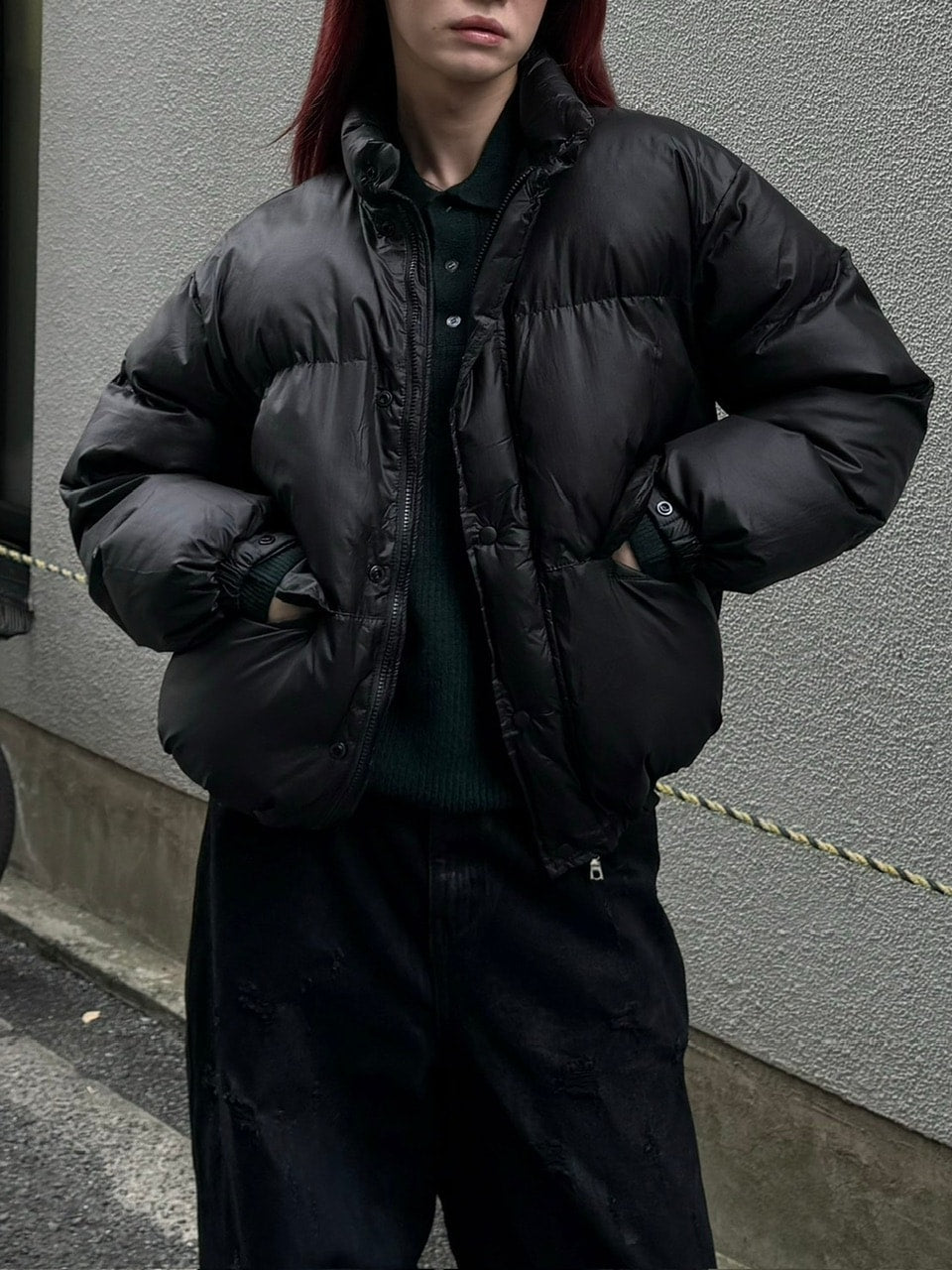 受注制【Chikashitsu +】unisex padding heat jacket (3color)