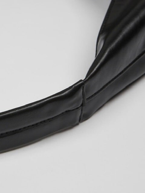 【NOT KNOWING】Black Moto Hobo Bag (LEATHER)