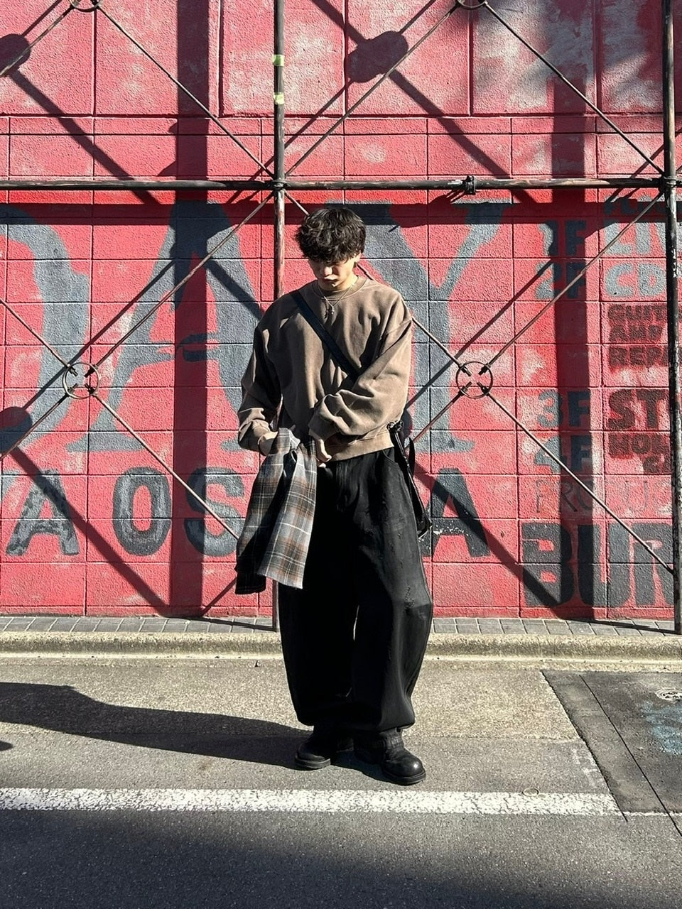 受注制【Chikashitsu +】cropped washing sweat (4color) / 【チカシツプラス】ウォッシングクロップ長袖スウェットシャツ