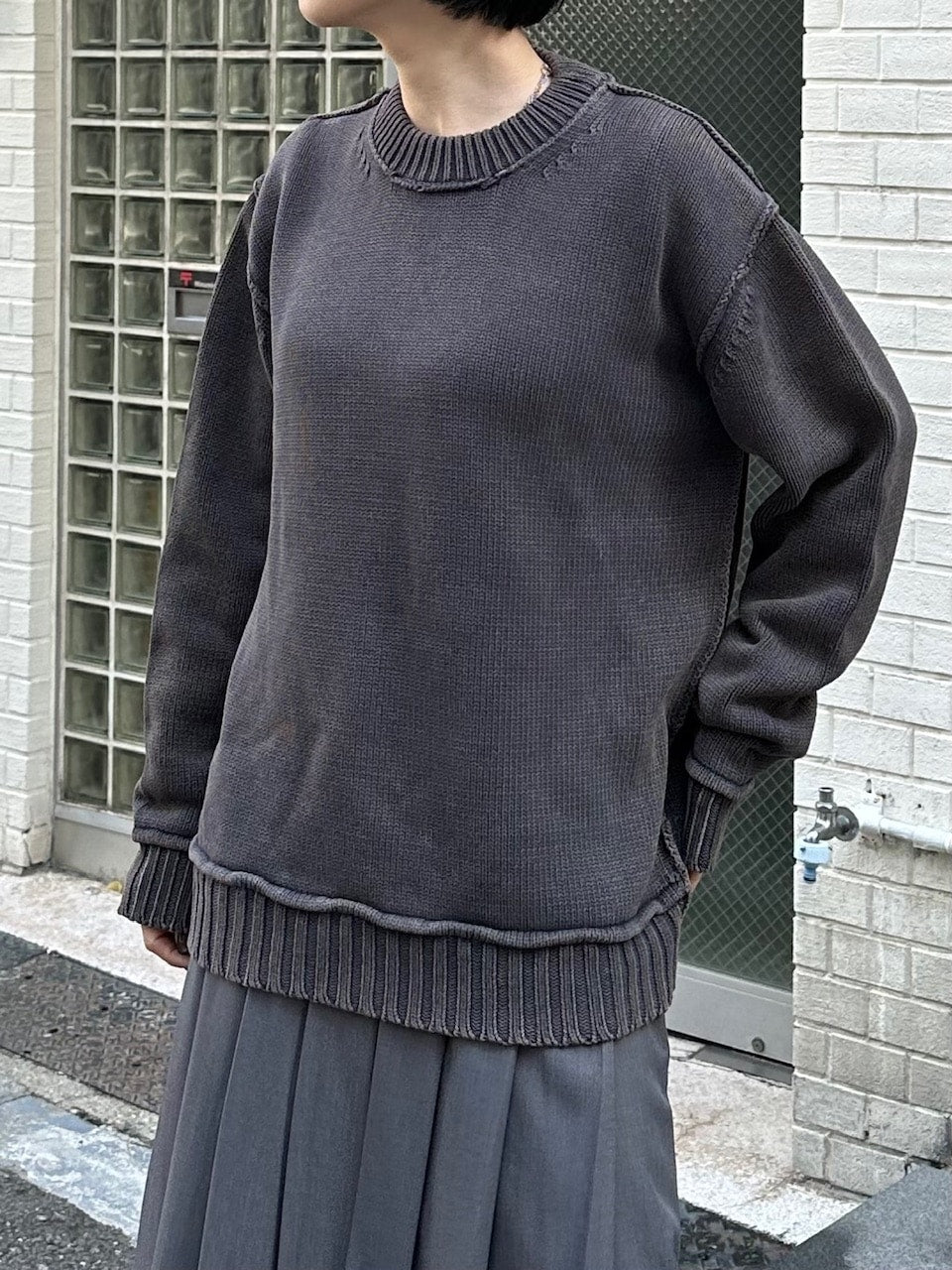 大阪店WEB限定【Chikashitsu +】pigment dyeing knit