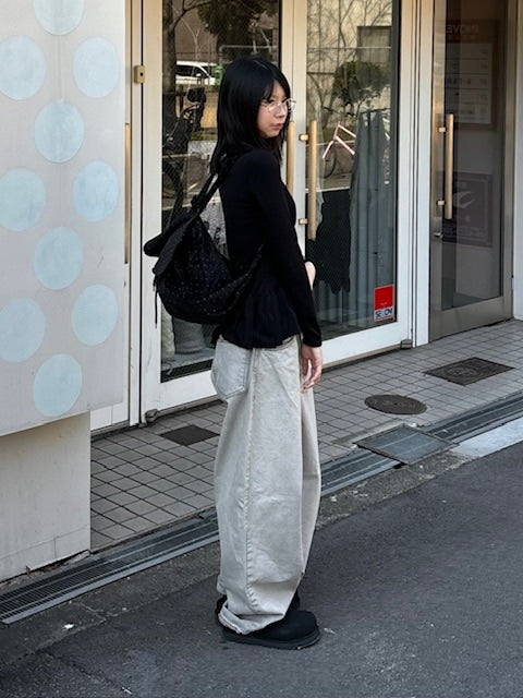 受注制【oaks】frill high neck long sleeve (2color)