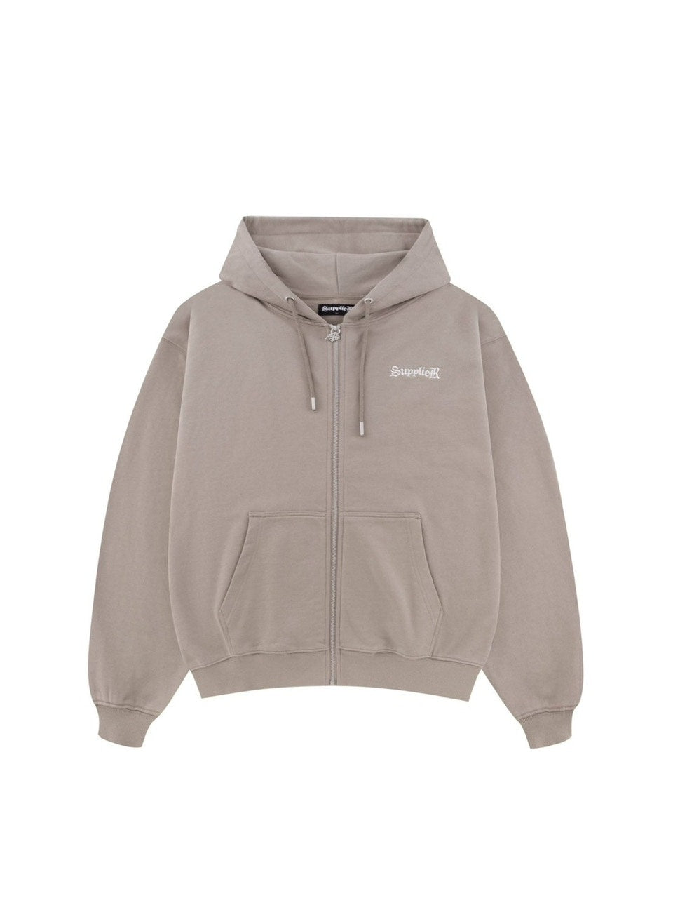 SUPPLIER】2-Tone Rhinestone Cross Zip Hoodie – PRESSING WEB SHOP