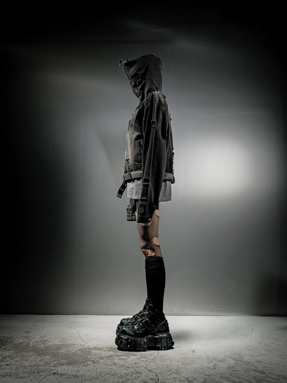 【DIG YOUR OWN GRAVE】DENIM HOOD JKT / 【ディグユアオウングレイブ】フード長袖デニムジャケット