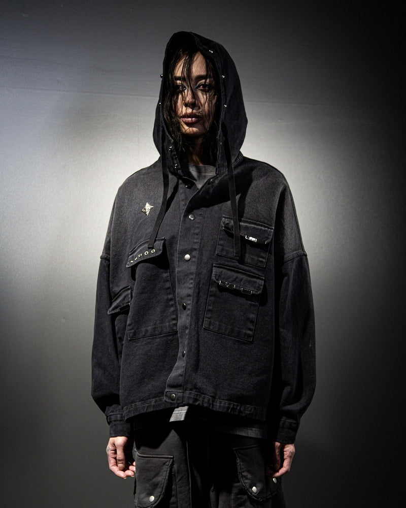 【DIG YOUR OWN GRAVE】PAILOT DENIM HOODIE CUSTOM