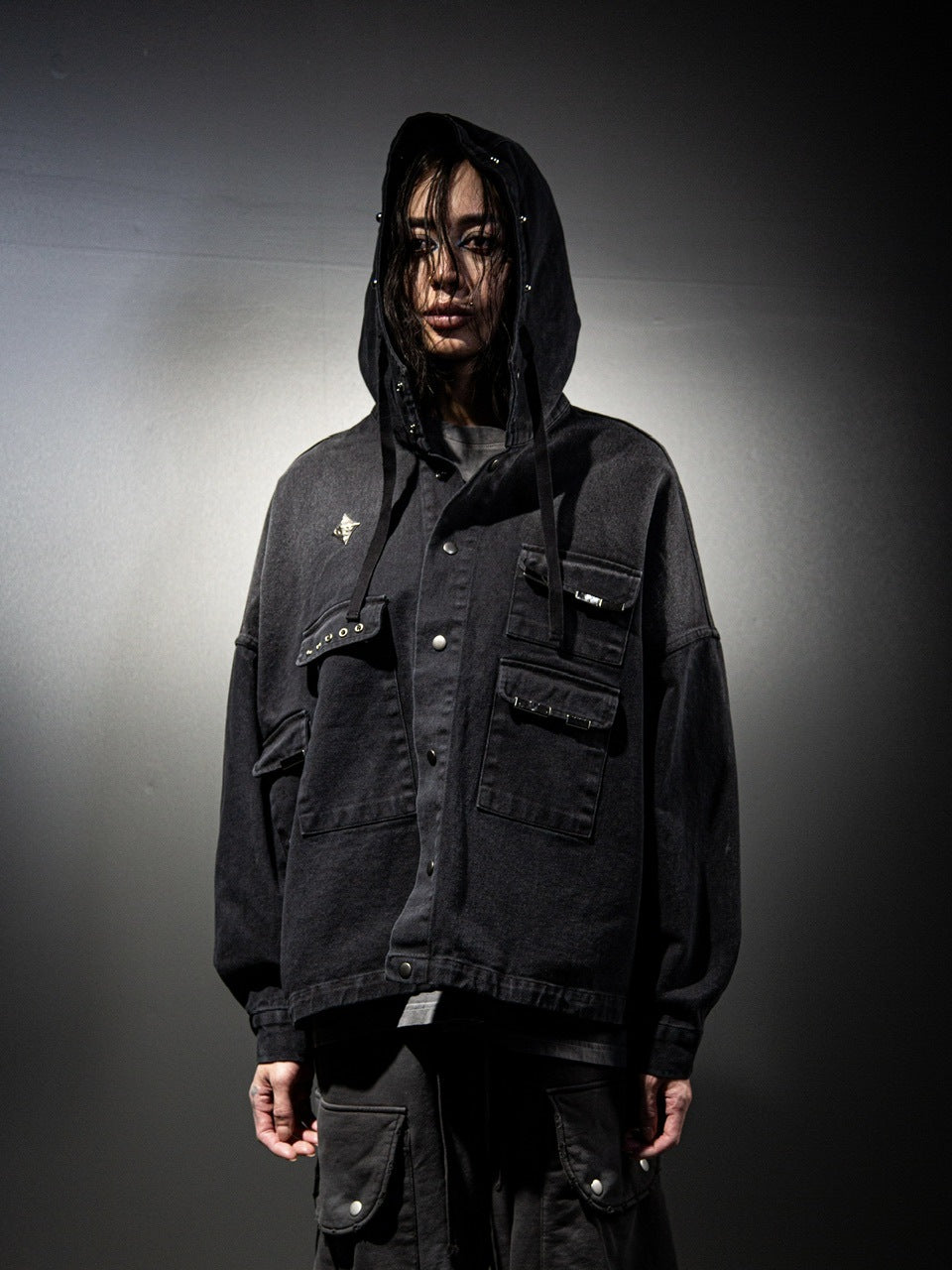 【DIG YOUR OWN GRAVE】PAILOT DENIM HOODIE CUSTOM