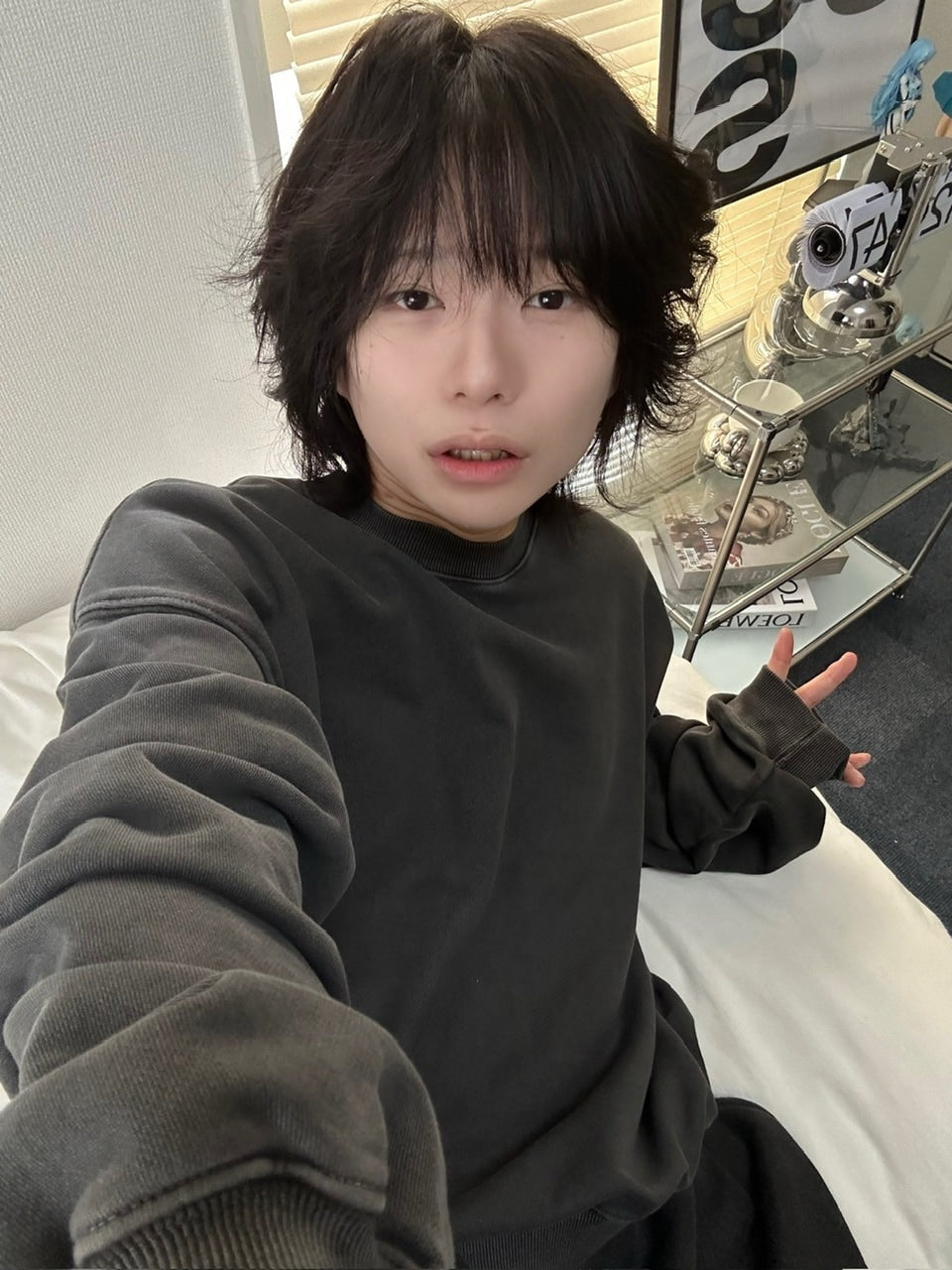 受注制【LUV CODE】pigment sweat shirt (2color)