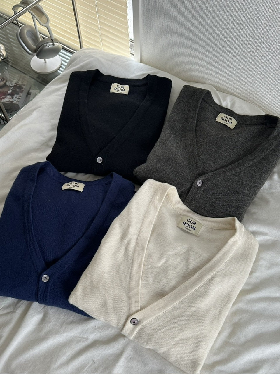 【LUV CODE】simple knit cardigan (4color)