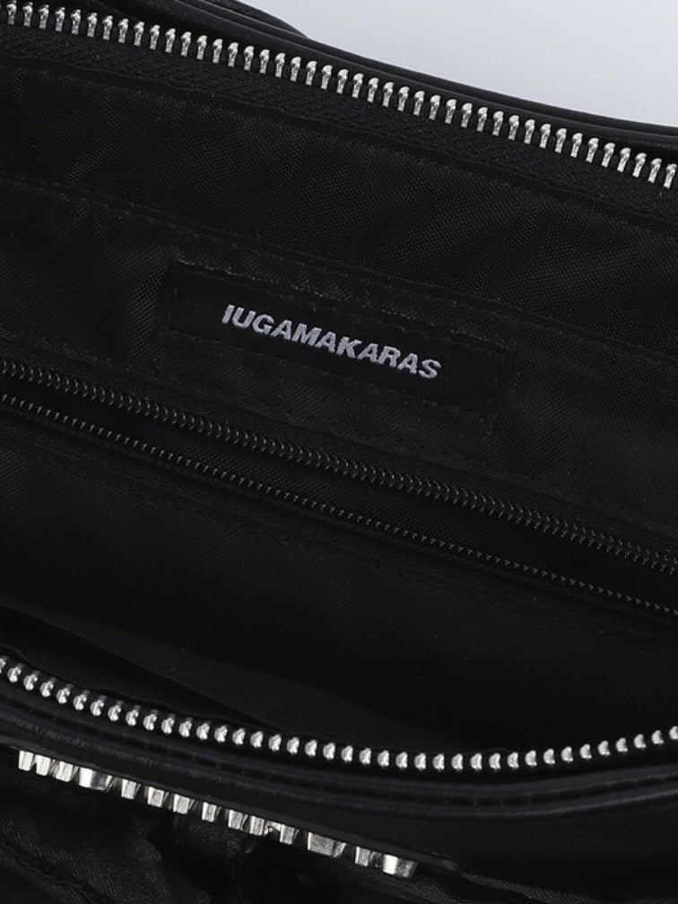【IUGAMAKARAS】Laced Ribbon Leather Shoulder Bag
