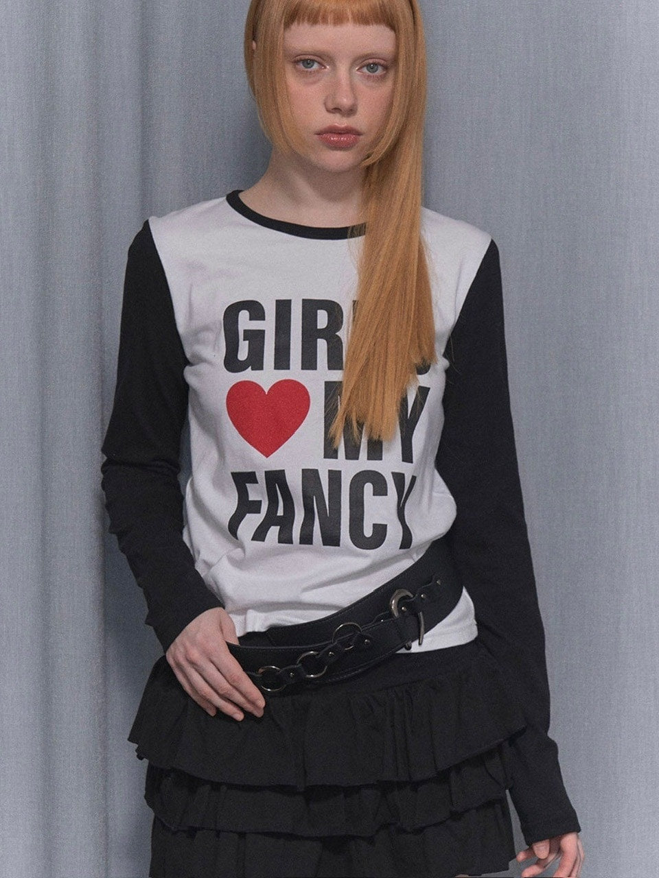【FANCY CLUB】GIRLS MY FANCY LONG SLEEVE / 【ファンシークラブ】ロゴプリント長袖Tシャツ