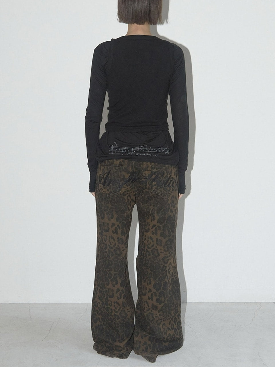 【FANCY CLUB】LEOPARD BOOTCUT PANTS