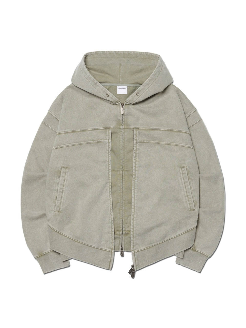 NOMANUAL】VINTAGE LAYER HOODED ZIP-UP / 【ノーマニュアル