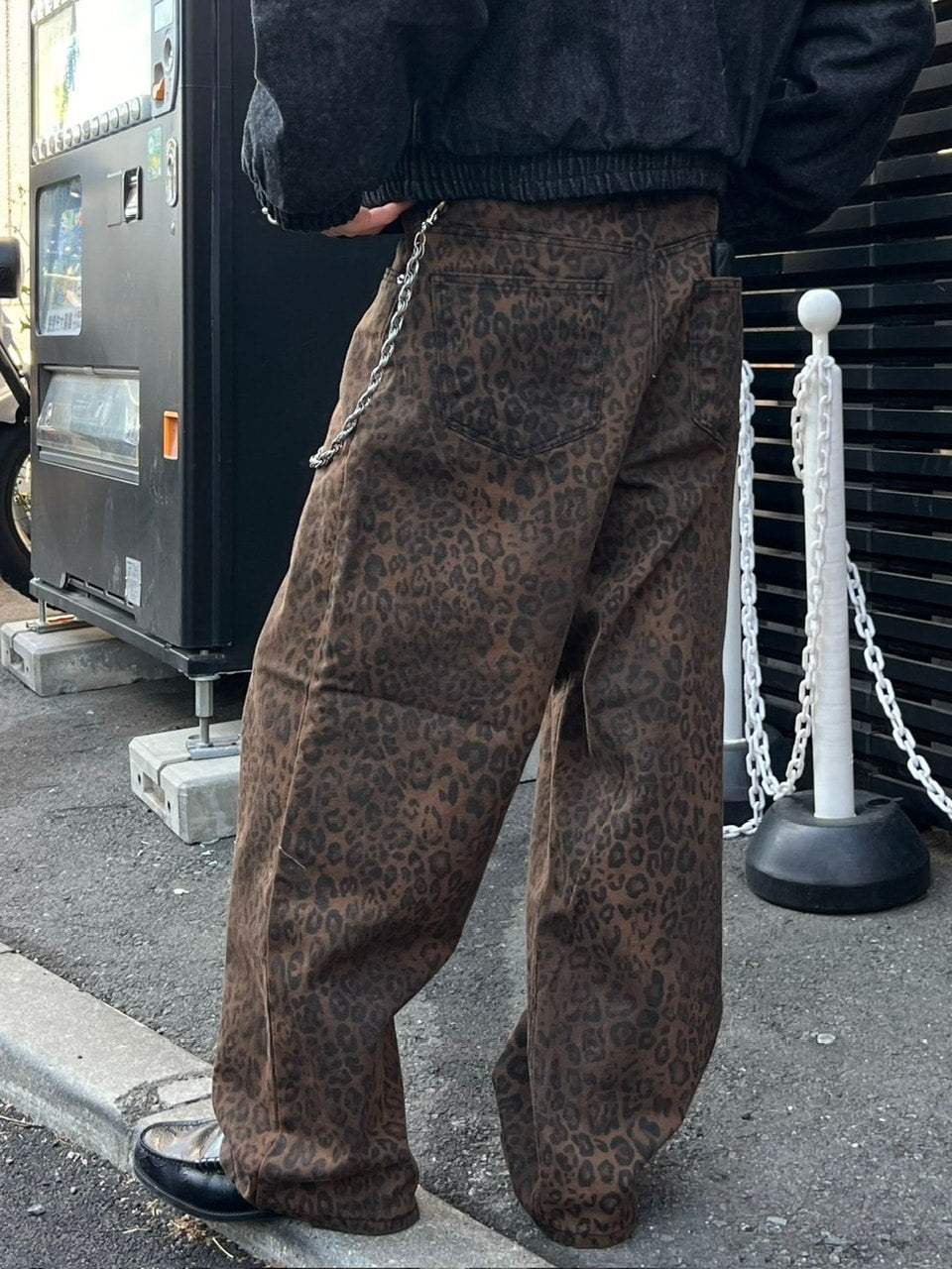 受注制【Chikashitsu +】leopard wide cotton pants (2color) / 【チカシツプラス】レオパードコットンワイドパンツデニムパンツ
