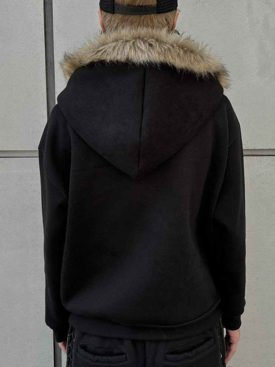 Never mind the XU】fur zip up hoodie (2color) – PRESSING WEB SHOP