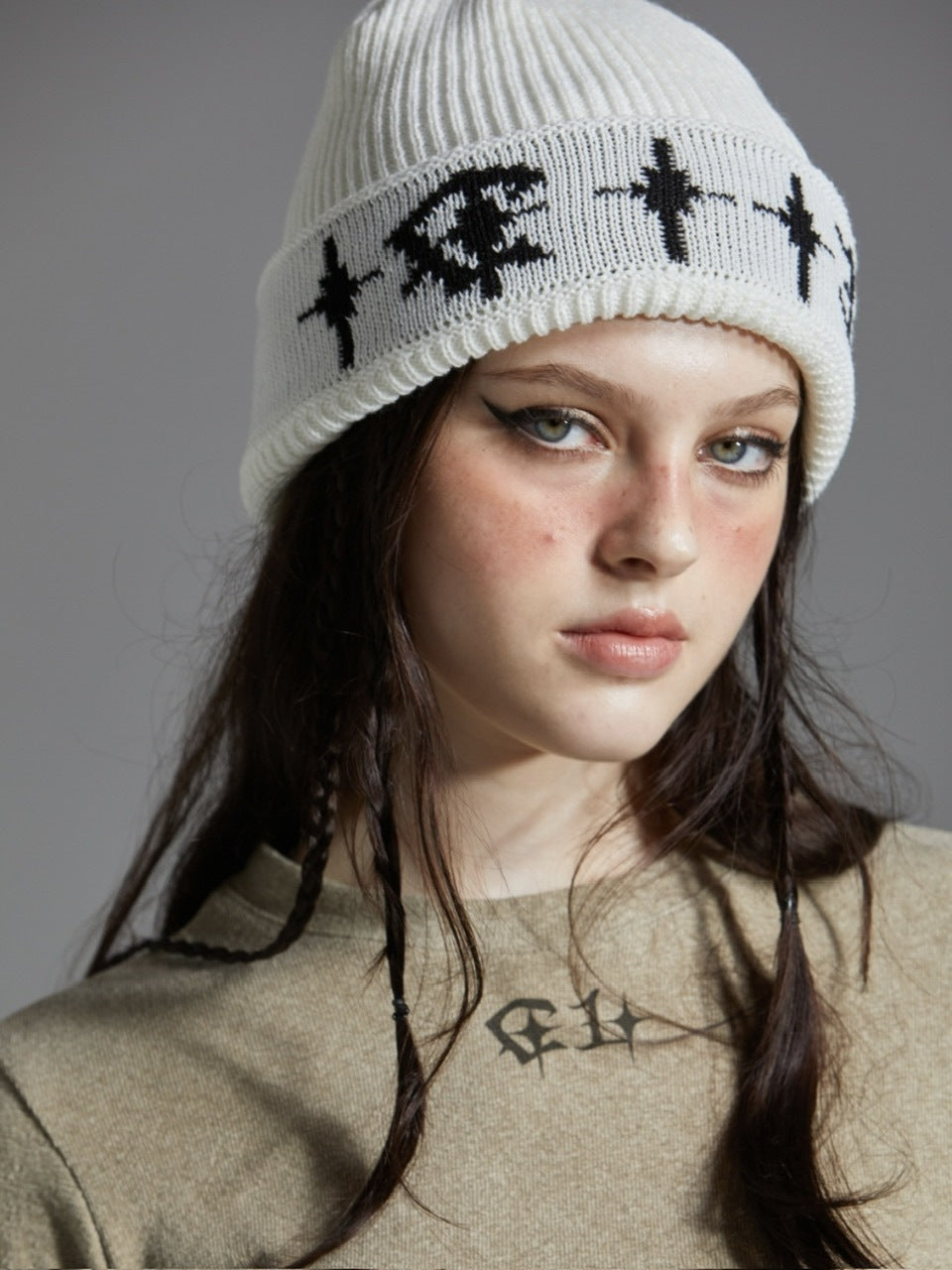 【GATELESS】DOUBLE RING CROPPED T-SHIRT