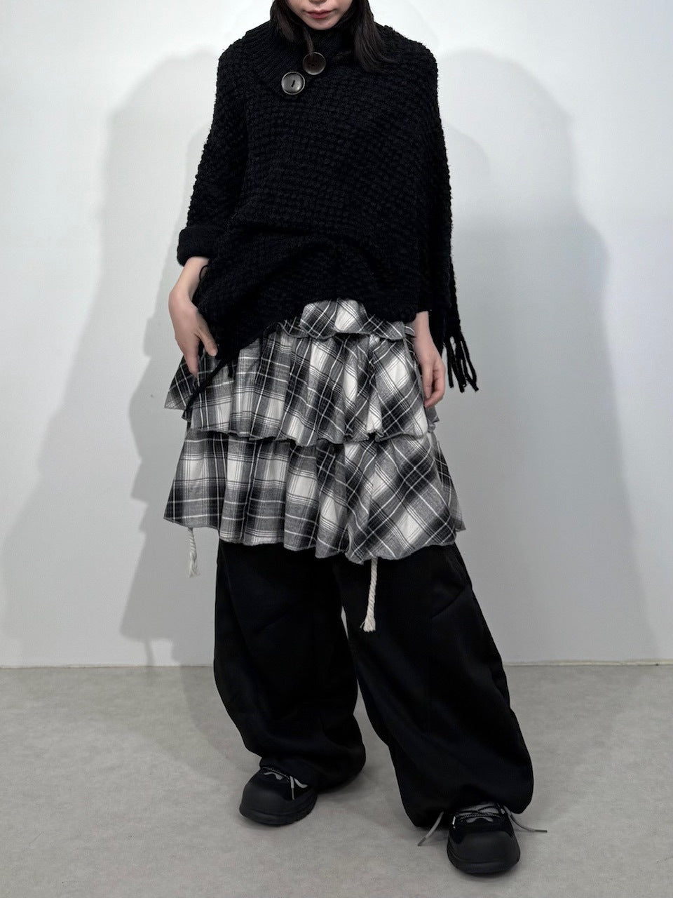 【Nerd out XU】waist rope loose sweat pants (2color) / 【ナードアウトエックスユー】ウエストロープルーズスウェットパンツ