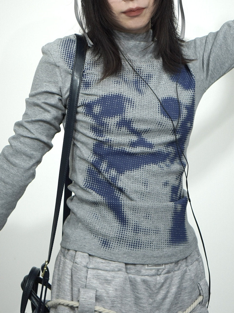 国際配送【Nerd out XU】mosaic cat long sleeve (2color)