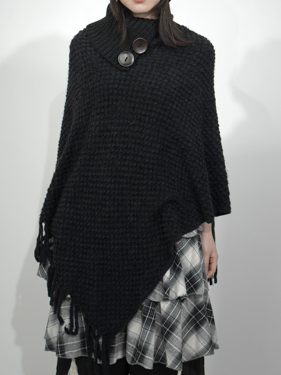 国際配送【Nerd out XU】high neck poncho (2color)