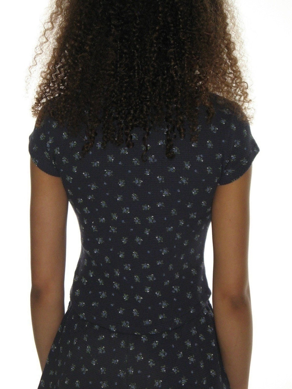 【CRANK】FLOWER HENLEY NECK TOP