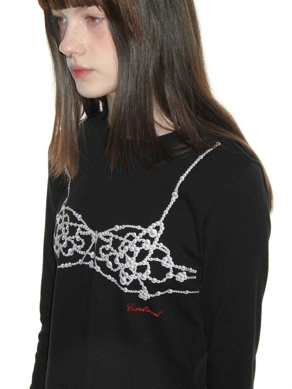 【CRANK】PEARL BUSTIER PRINTING TOP