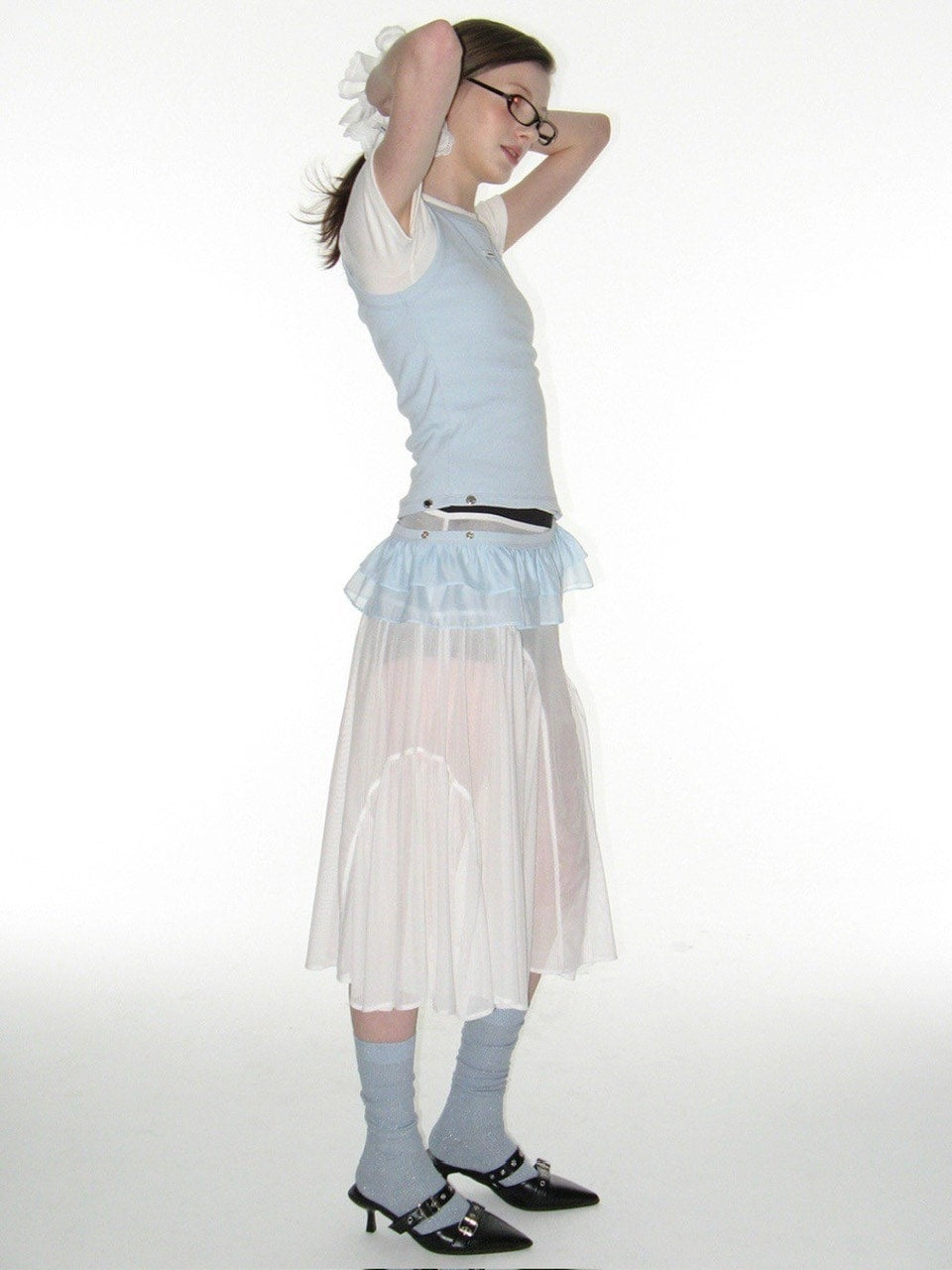 【CRANK】FRILL SNAP SLEEVELESS