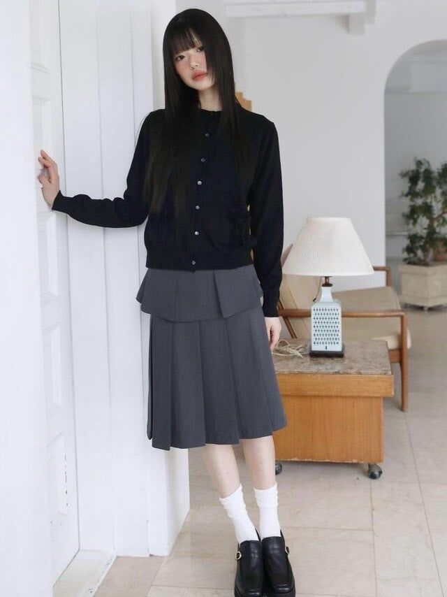 【Uglyshadow】KNIT RIBBON CARDIGAN