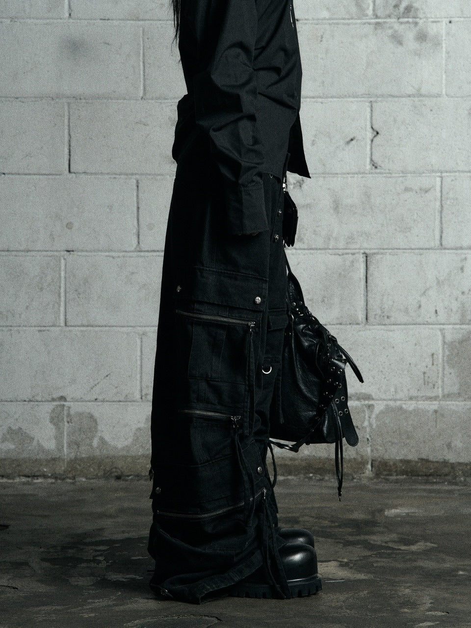 【Rosen Kreuz】CURVE FIT LONG CARGO PANTS