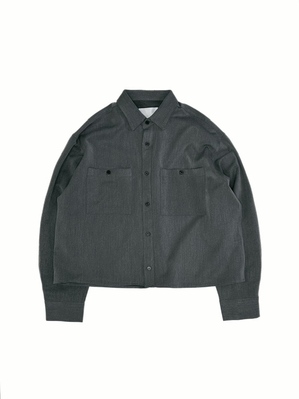 受注制【Chikashitsu +】cropped long sleeve shirt (3color)