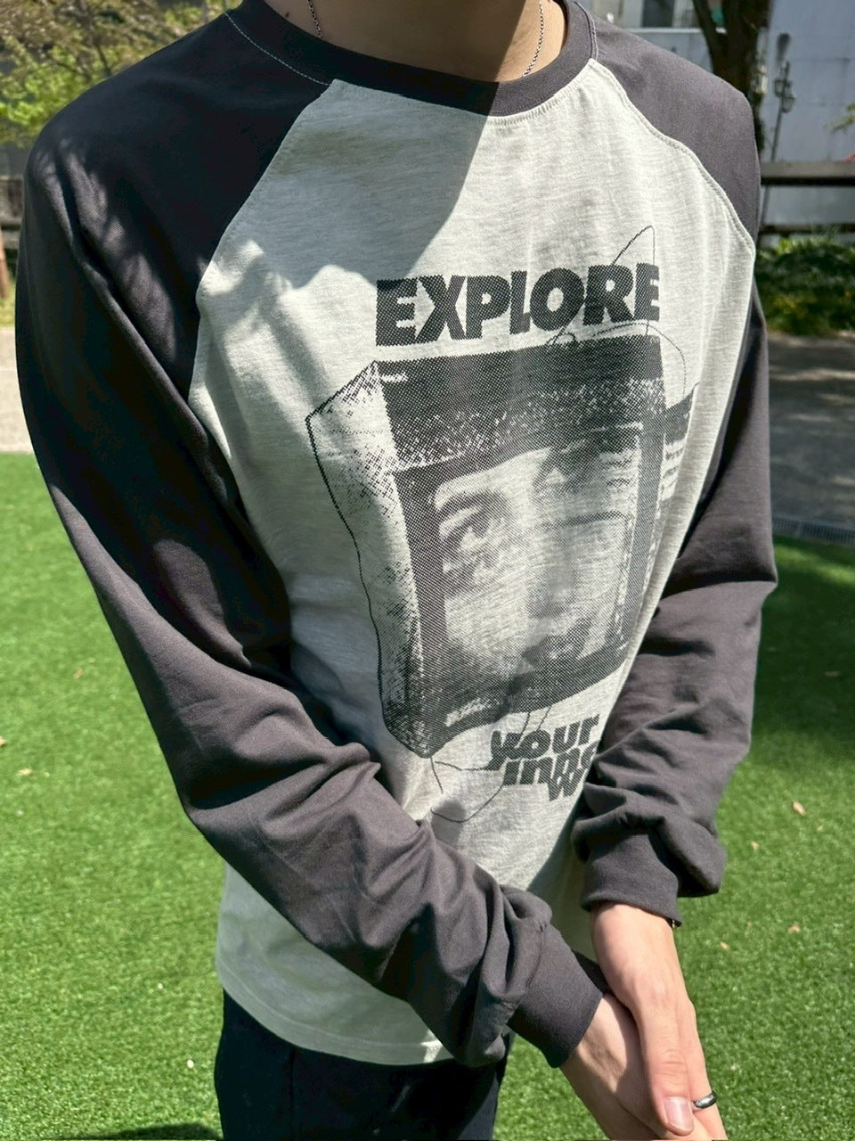 受注制【youll】explore raglan long sleeve tee
