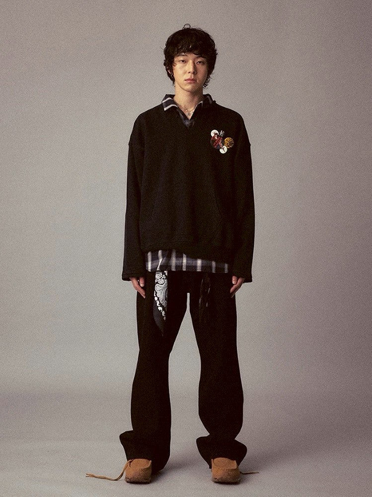 【Cord】Round Cut Vent Crew-neck