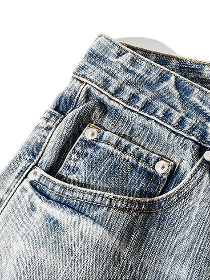 【Cord】Washed Under Cut Denim Pants