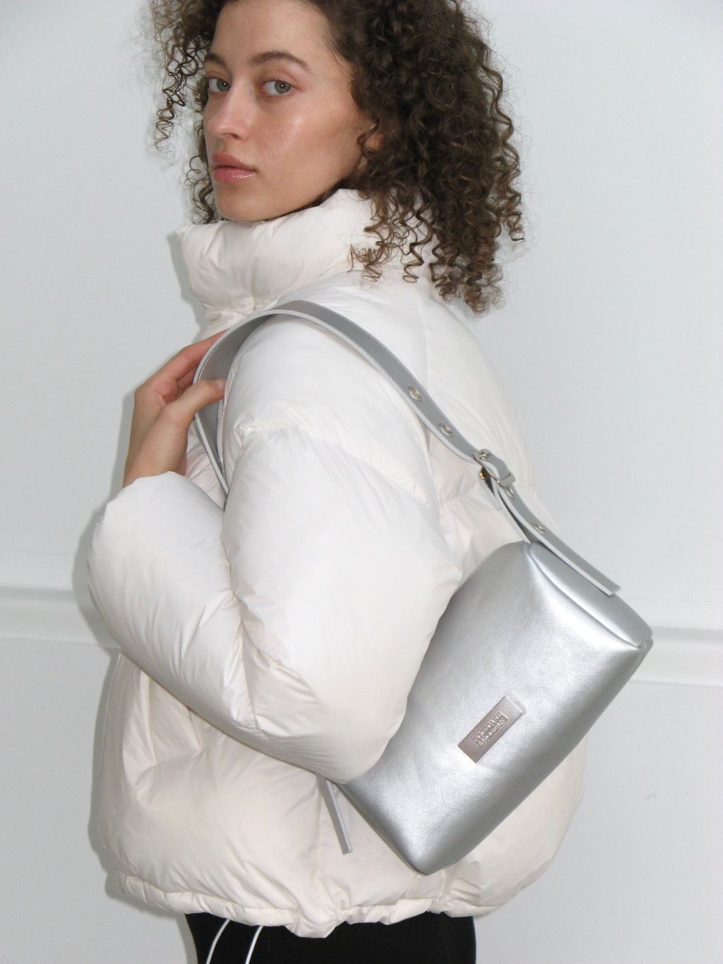 【ROCK CAKE】Square Leather Belt Shoulder Bag