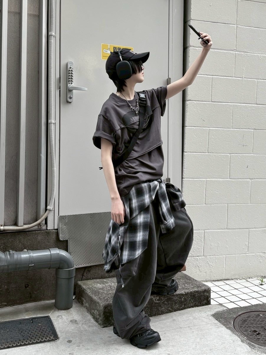 【nmtc +】oversized pigment sweat cargo pants (2color)